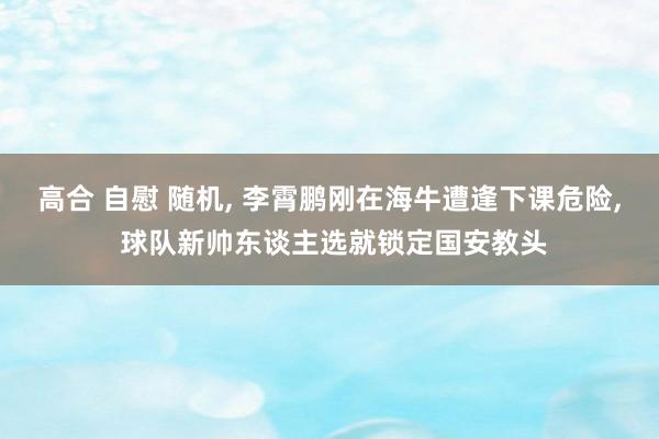 高合 自慰 随机， 李霄鹏刚在海牛遭逢下课危险， 球队新帅东谈主选就锁定国安教头