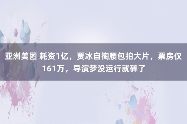 亚洲美图 耗资1亿，贾冰自掏腰包拍大片，票房仅161万，导演梦没运行就碎了